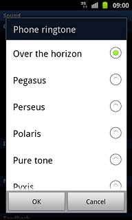 Once you've found a ring tone you like, press OK.