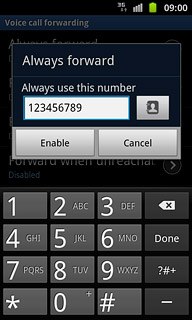 Key in the required number and press Enable.