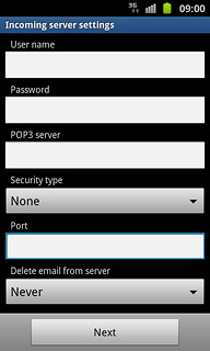 Press the drop down list below Delete email from server.
