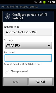 Press the field below Password and key in the required password.