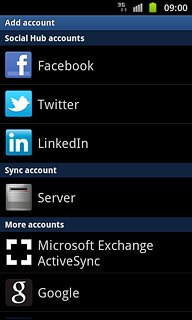 Press Microsoft Exchange ActiveSync.