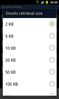 Press the required setting.