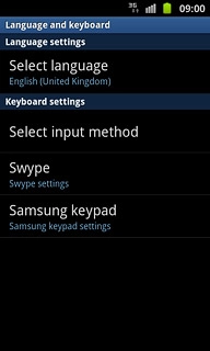 Press Select language.