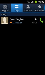 Press the call icon next to the required number.