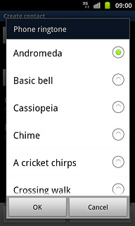 Once you've found a ring tone you like, press OK.