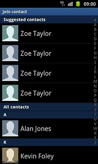 Press the required contact.