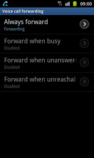 Press one of the following options:Always forward