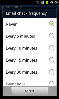 Press the required setting.