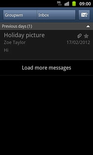 Press the new email message icon.