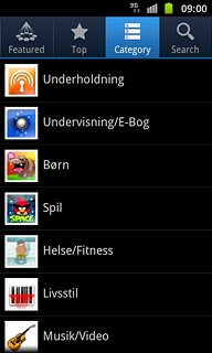 To search by category:Press Category at the top of the display.