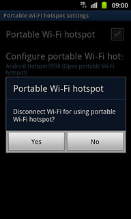 If Wi-Fi is turned on:Press Yes to turn off Wi-Fi.