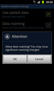 Press OK, if required.