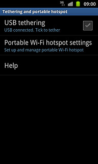 Press Portable Wi-Fi hotspot settings.