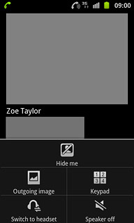 Press Hide me or Show me.Depending on the current setting, the camera is turned on or off.