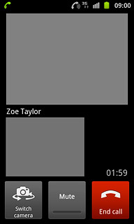 To change camera:Press Switch camera.