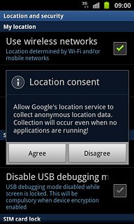 Press Agree, if required.