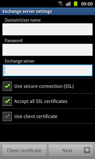 Press Use client certificate to turn the function on or off.