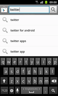 Key in Twitter and press the search icon.