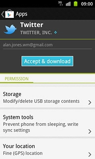 Press Accept & download.Wait while the application is downloaded and installed.