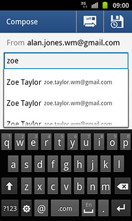 Key in the first letters of the required contact.Matching contacts are displayed.Press the required contact.