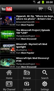 Press My Channel.Follow the instructions on the display to key in the required information and log on.