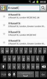 Key in the required destination.Results matching what you key in are displayed.Press the required destination.