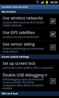Press Use sensor aiding to turn the function on or off.