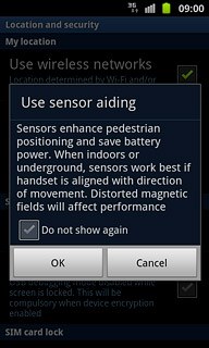 Press OK, if required.