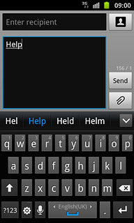 Press arrow down to see more words.