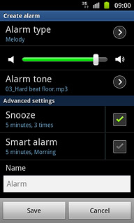 If you turn on snooze:Press Snooze.