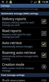 When the box next to the menu item is ticked (V), the function is turned on.
