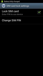 When the box next to the menu item is ticked (V), use of PIN is turned on.