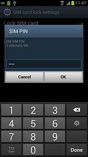 Key in your current PIN and press OK.