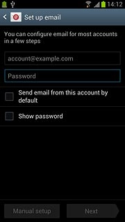 Press Password and key in the password for your email account at your email provider.