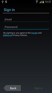 Press Password and key in the password for your Google account.