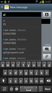 Press the required contact.