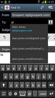 Press the required contact.