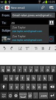 Press the required contact.Write subject and text for your email message.