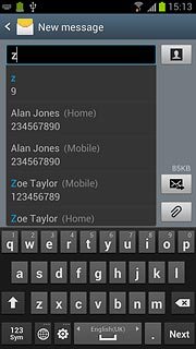 Press the required contact.Write the text for your picture message.