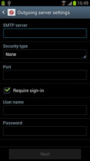 Press the drop down list below Security type.