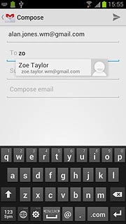 Key in the first letters of the required contact.Matching contacts are displayed.Press the required contact.Repeat the procedure to add more recipients.