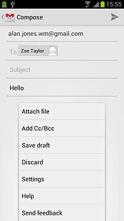 Press Attach file.Go to the required folder.