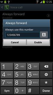 Key in the required number and press Enable.