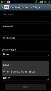 Press Never or When I delete from Inbox.