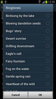 Press the different ring tones to listen to them.