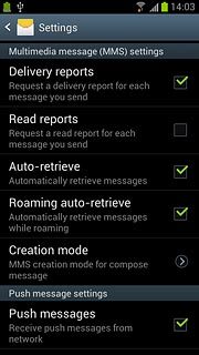 Press Roaming auto-retrieve to turn on the function.