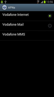 Press the required data connection.