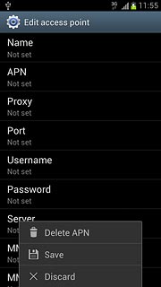 Press Delete APN.