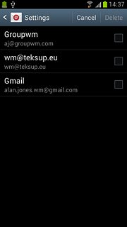 Press the required email account.