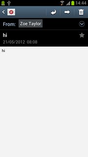 Press the reply icon.Write your email message.